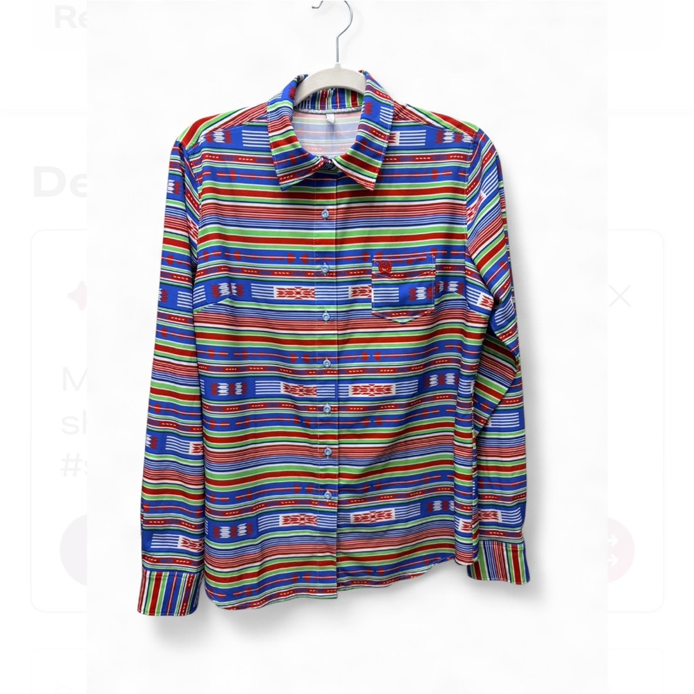 Cinch Multicolor Striped Button-Down Shirt